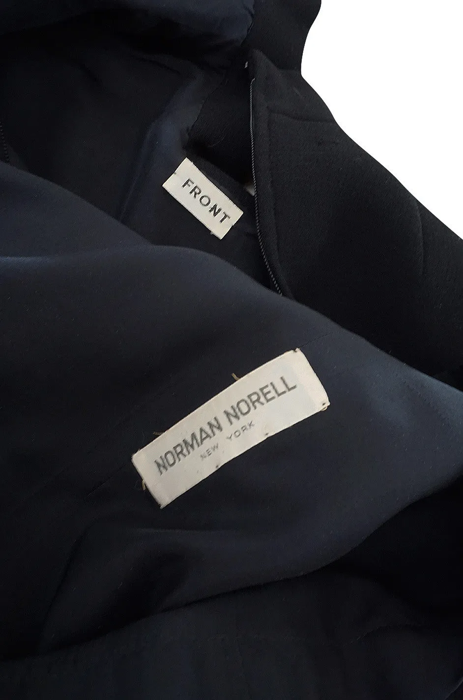 1960s Simple & Chic Norman Norell Black Shift Dress