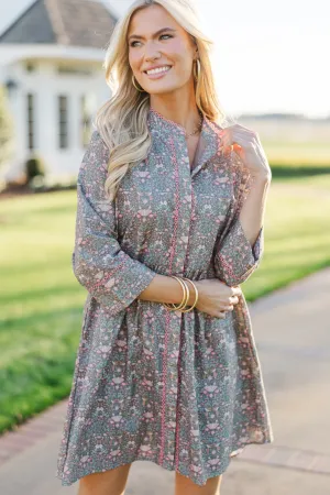 Always The One Brown Toile Shift Dress