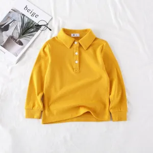 Baby Boys Cotton Polo Shirt - Grey, Yellow