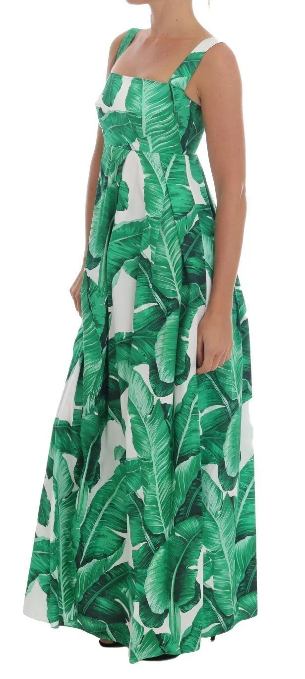 Banana Leaf Cotton Long Dress
