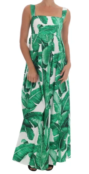 Banana Leaf Cotton Long Dress