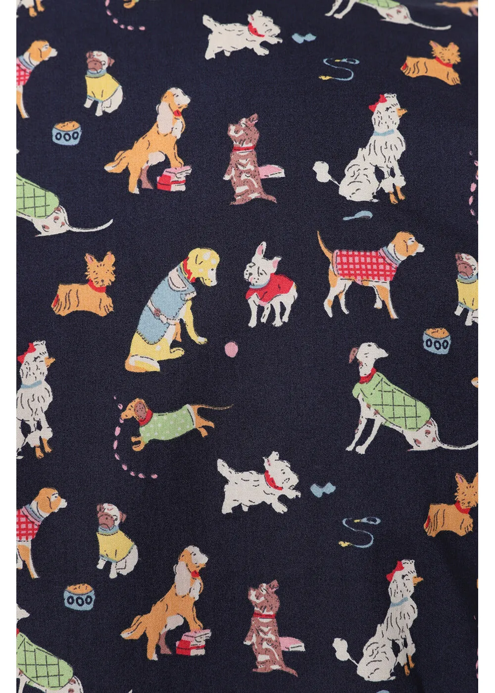 Banned Star Woof Dogs Blouse Navy Blue