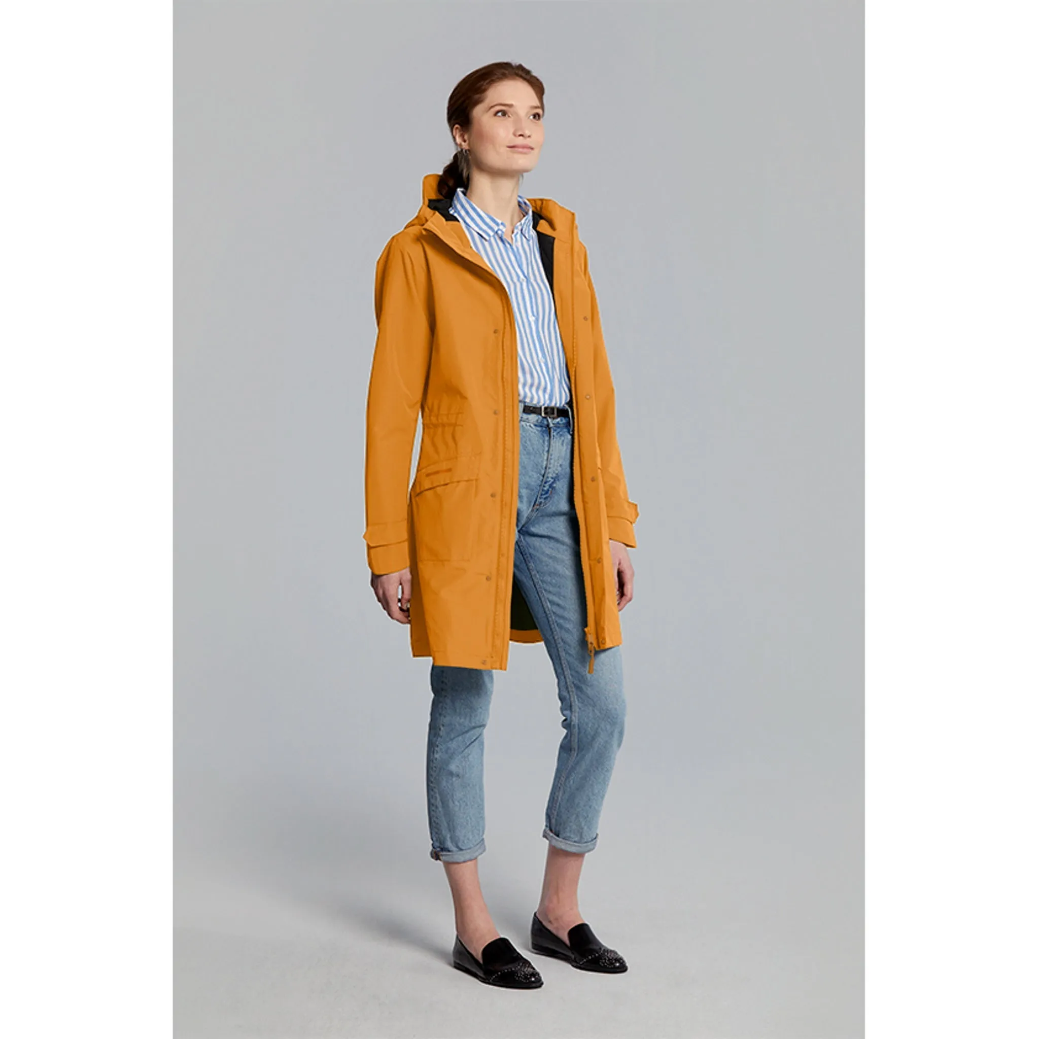 Basil Mosse Women's Bicycle Rain Parka Golden Brown