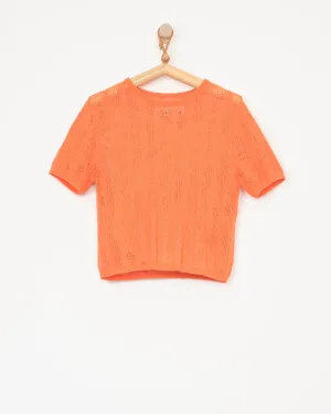 Bead Curtain Lace T-Shirt in Jello
