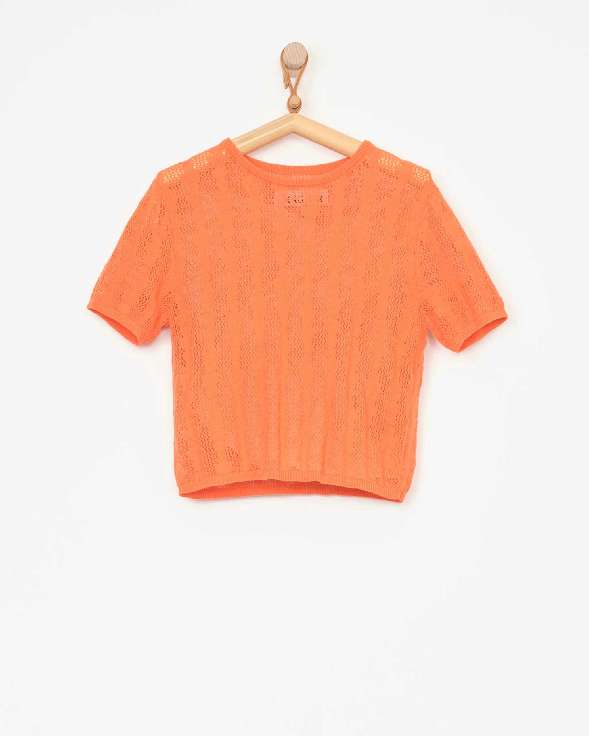 Bead Curtain Lace T-Shirt in Jello