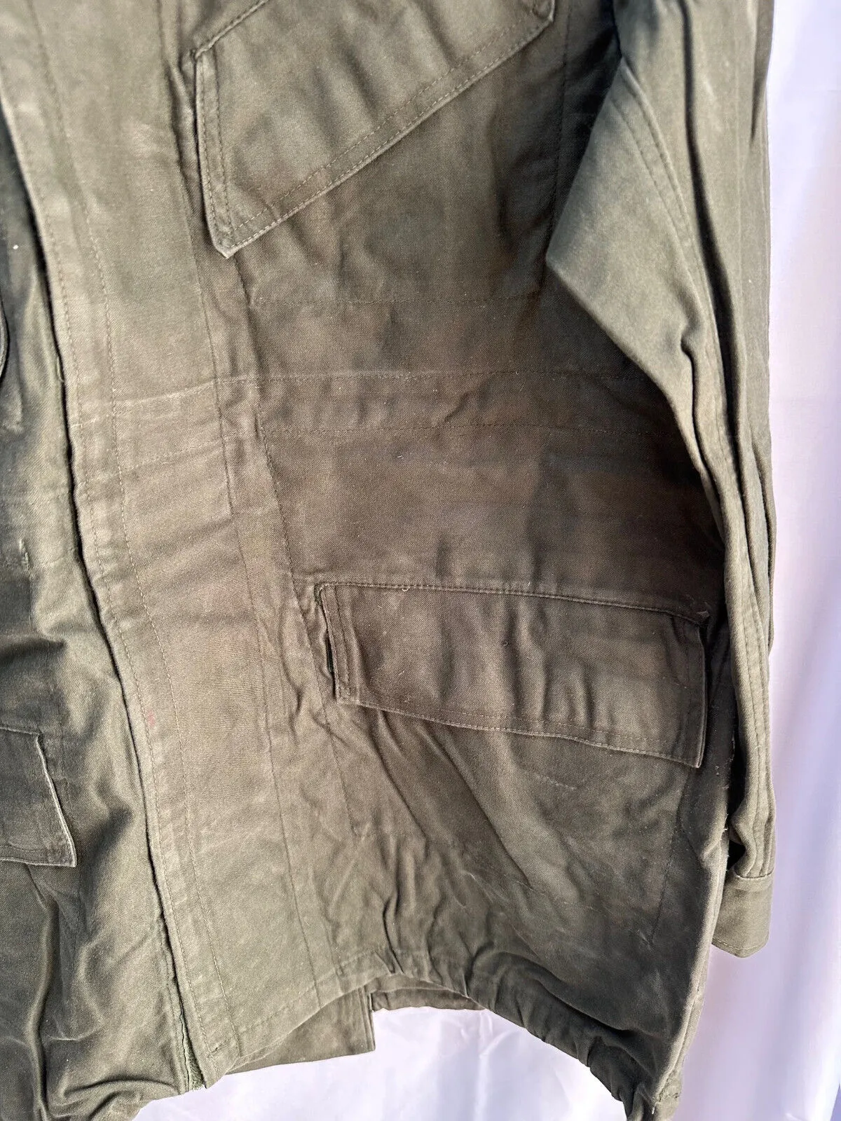 Belgian Army Jacket Parka M64 Olive Green Vintage Field Smock - Size 1A 160/95