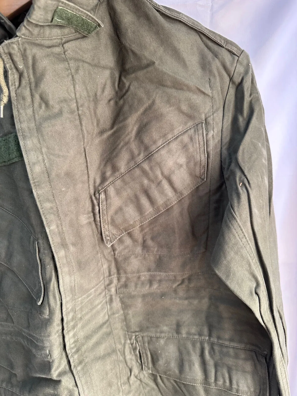 Belgian Army Jacket Parka M64 Olive Green Vintage Field Smock - Size 1A 160/95