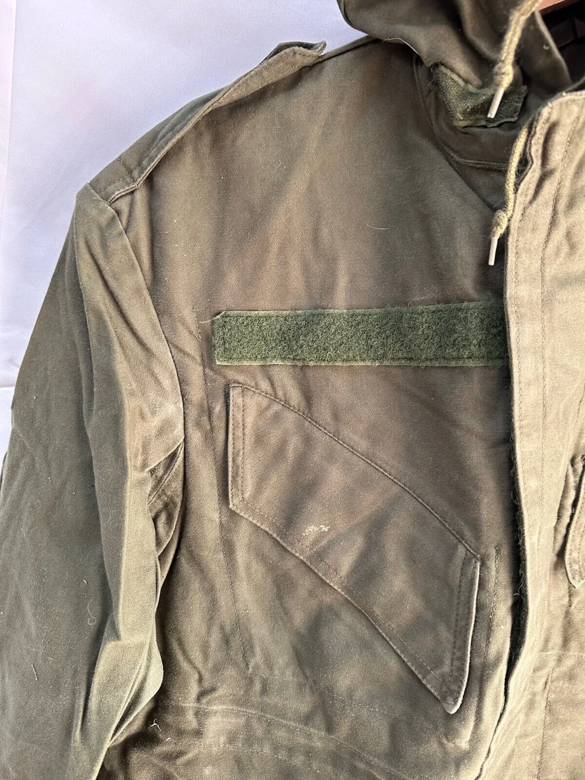 Belgian Army Jacket Parka M64 Olive Green Vintage Field Smock - Size 1A 160/95