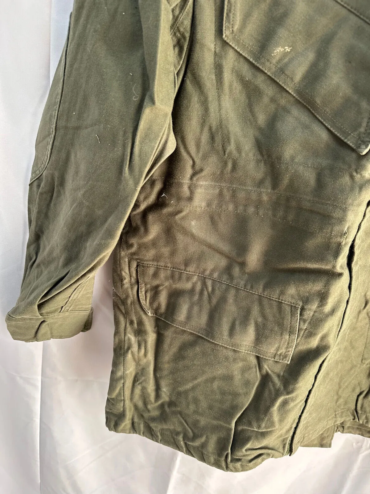 Belgian Army Jacket Parka M64 Olive Green Vintage Field Smock - Size 1A 160/95