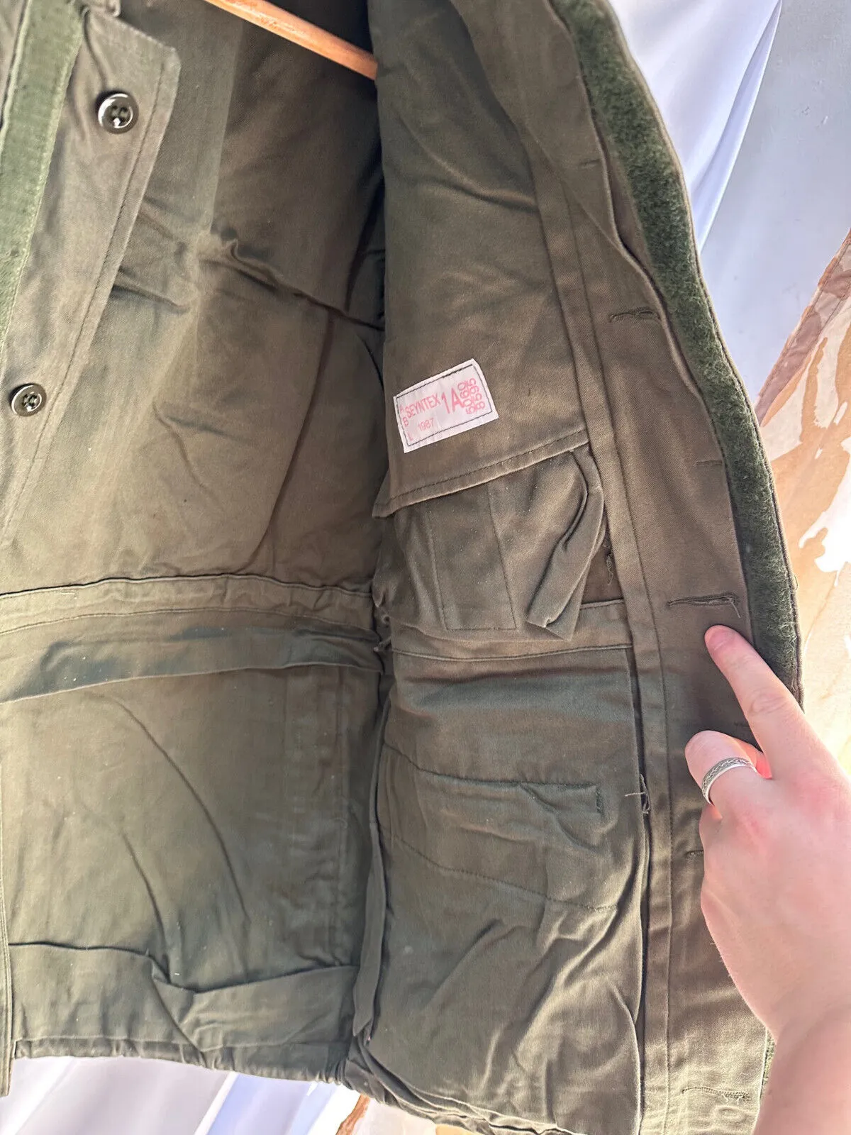 Belgian Army Jacket Parka M64 Olive Green Vintage Field Smock - Size 1A 160/95