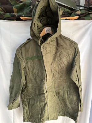 Belgian Army Jacket Parka M64 Olive Green Vintage Field Smock - Size 1A 160/95