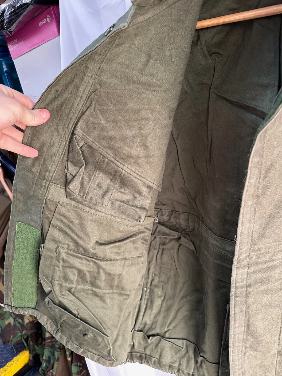 Belgian Army Jacket Parka M64 Olive Green Vintage Field Smock - Size 1A 160/95