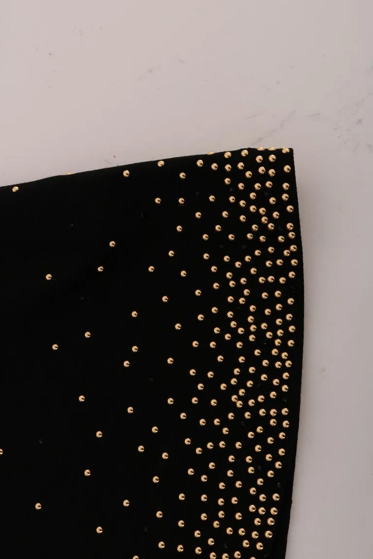 Black Gold Shift Mini Sheath Dress