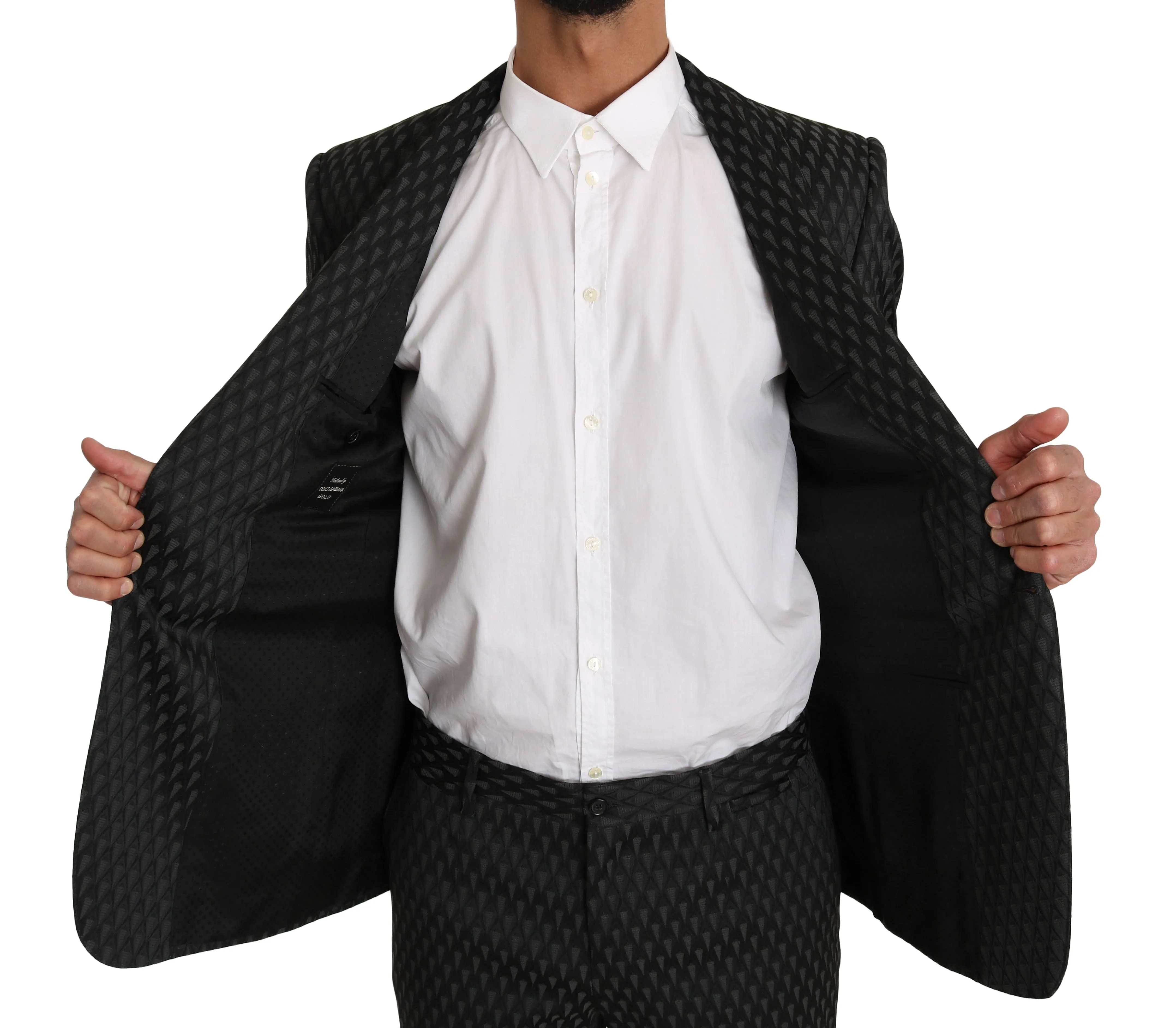 Black Gray GOLD Crown Logo 2 Piece Suit