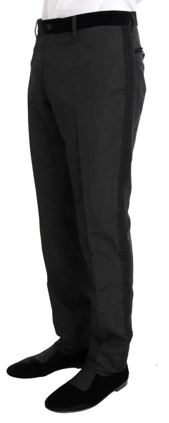 Black Silk Torrero Slim Fit 3 Piece Suit