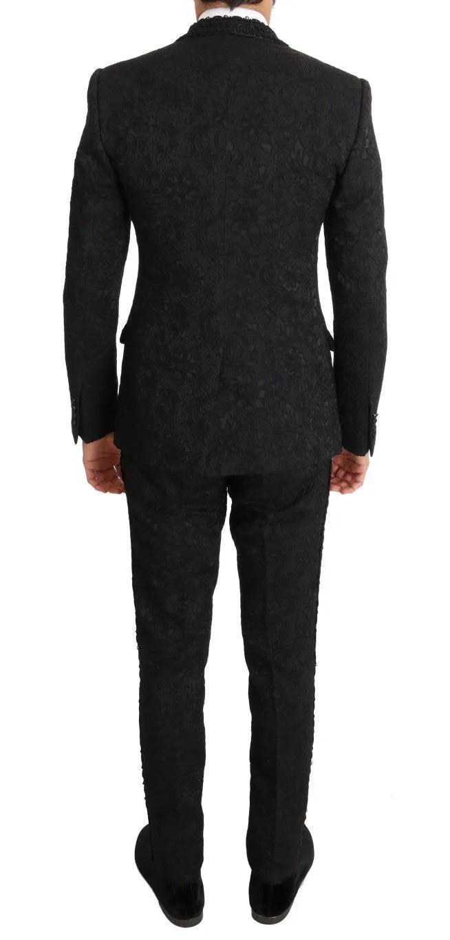 Black Torrero One Button Slim Fit Suit