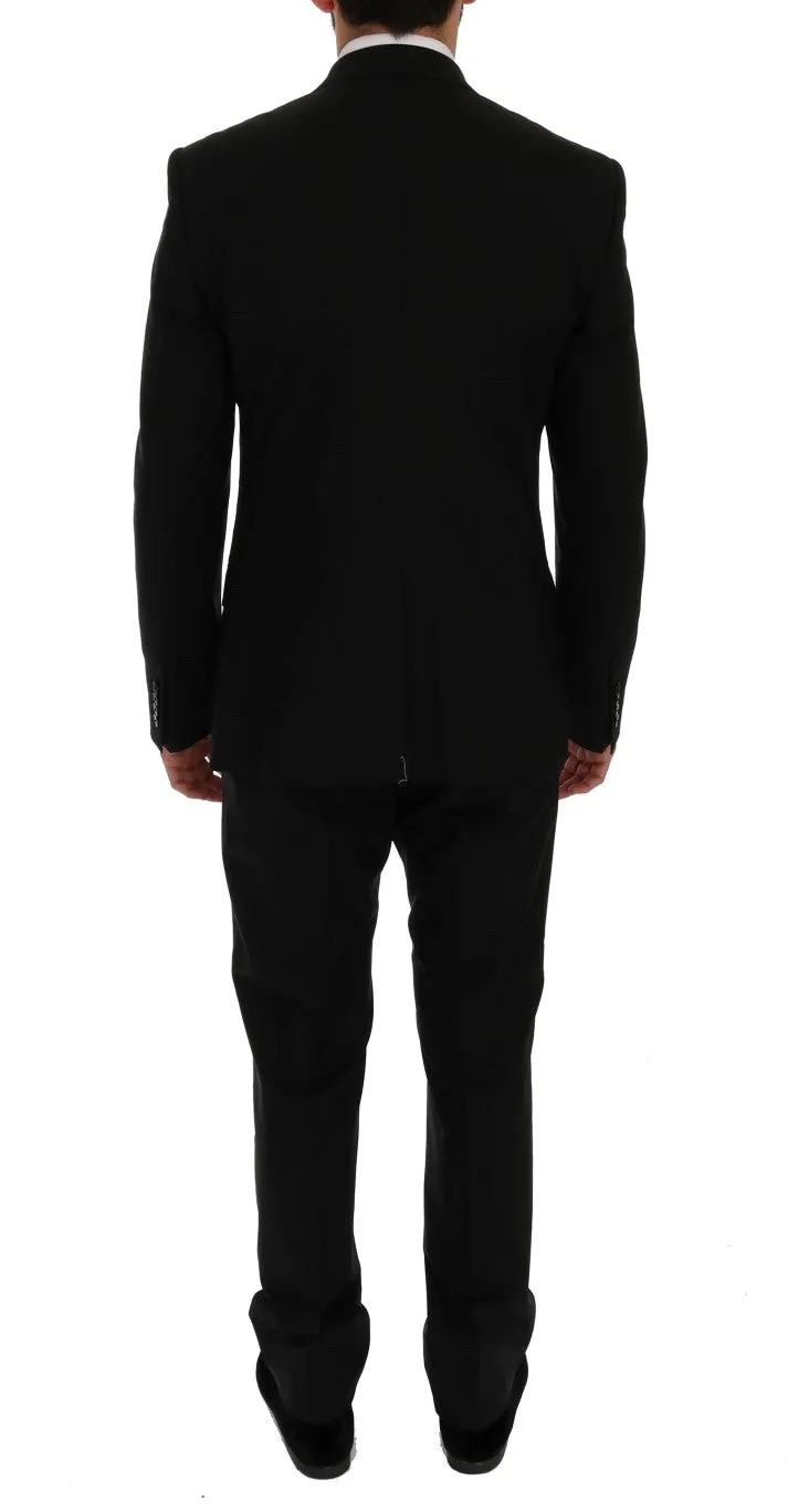 Black Wool Stretch MARTINI Slim Fit Suit