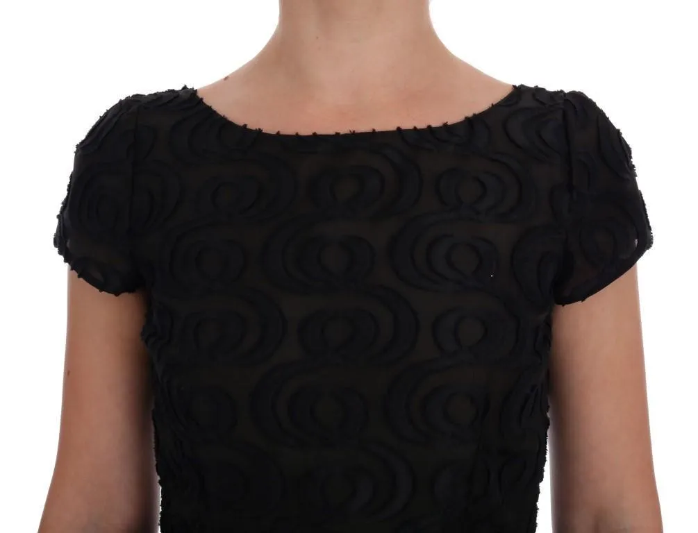 Blue Black A-Line Knee Length Shift Dress