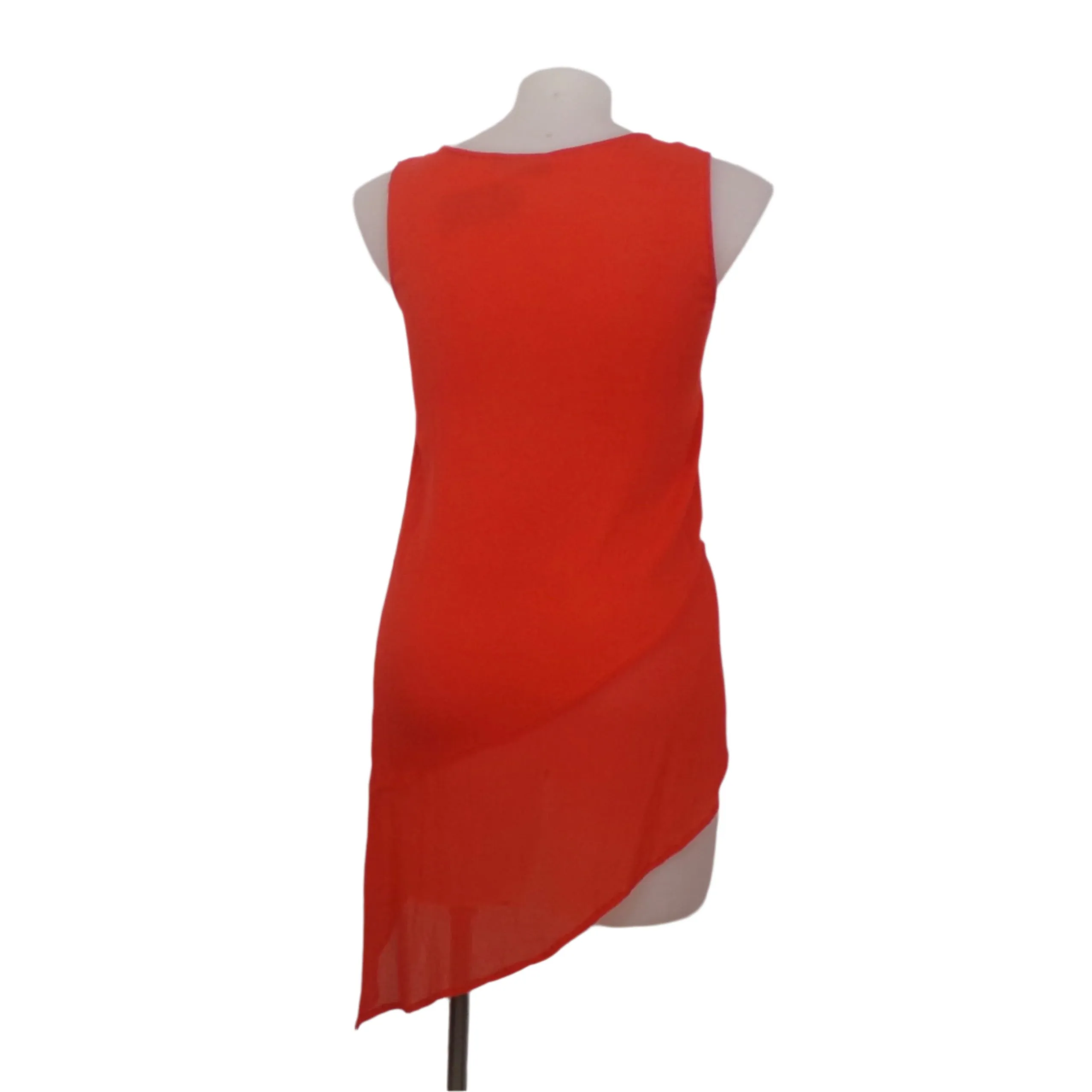 Blue Illusion Burnt Orange Tunic Tank Size 14