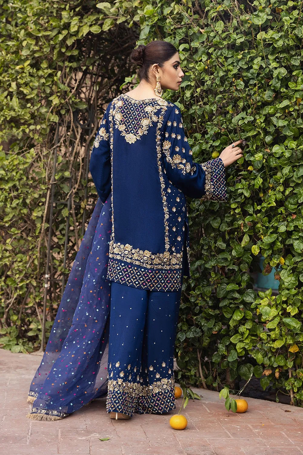 Blue Sharara Salwar Kameez Pakistani Wedding Dresses