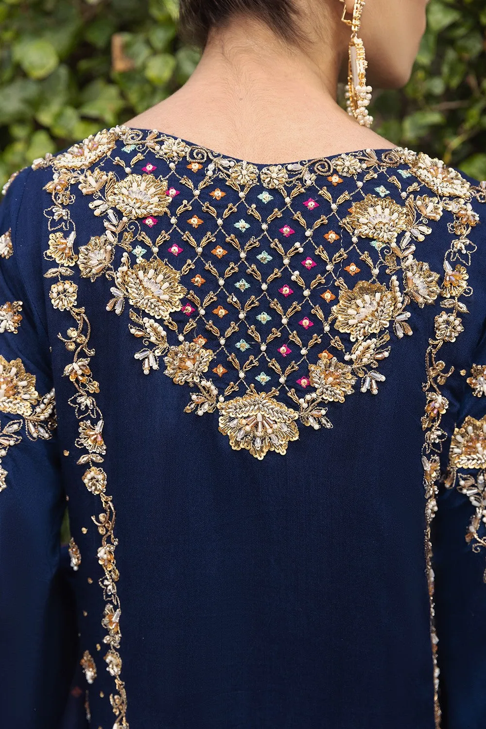 Blue Sharara Salwar Kameez Pakistani Wedding Dresses