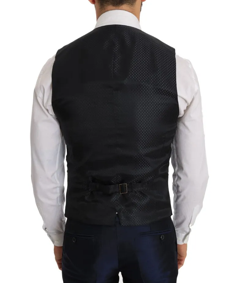 Blue Silk 3 Piece MARTINI Slim Suit