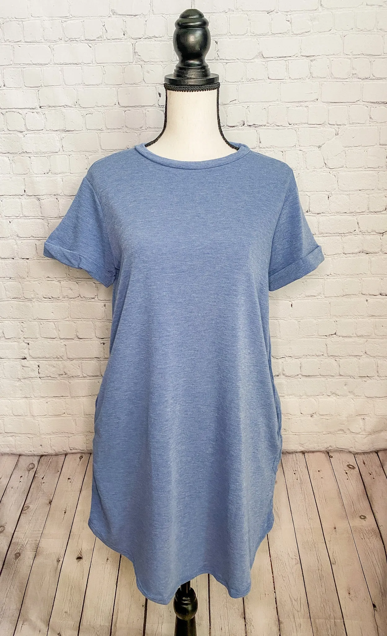Blue Skies T-Shirt Dress With Pockets