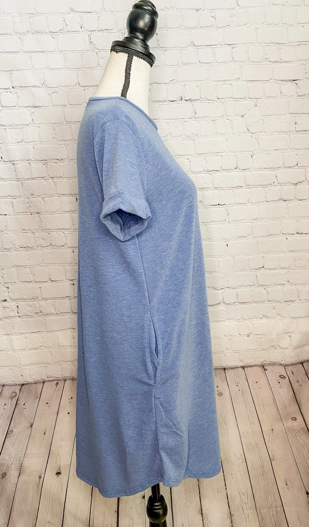 Blue Skies T-Shirt Dress With Pockets