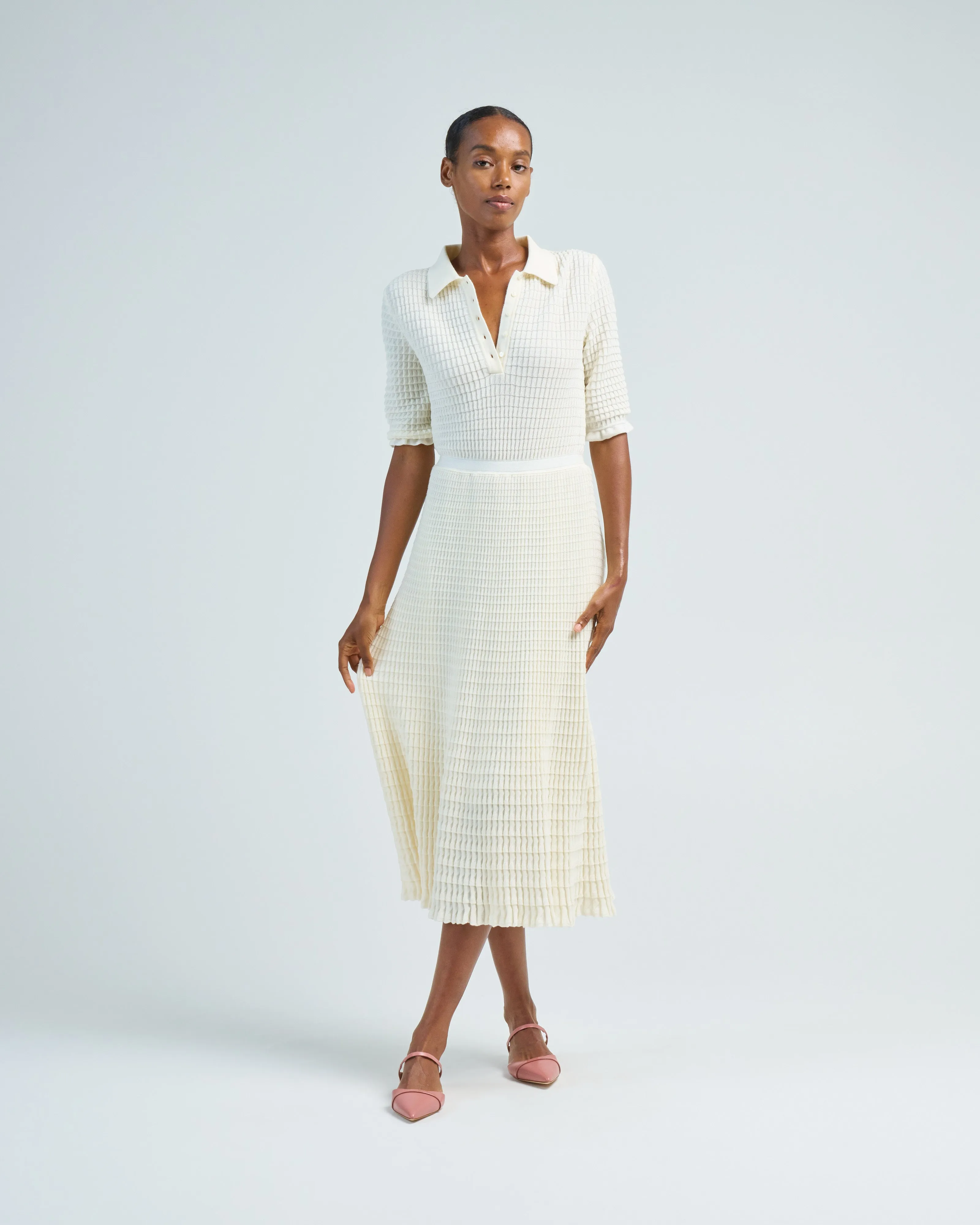 boheme origami knit dress
