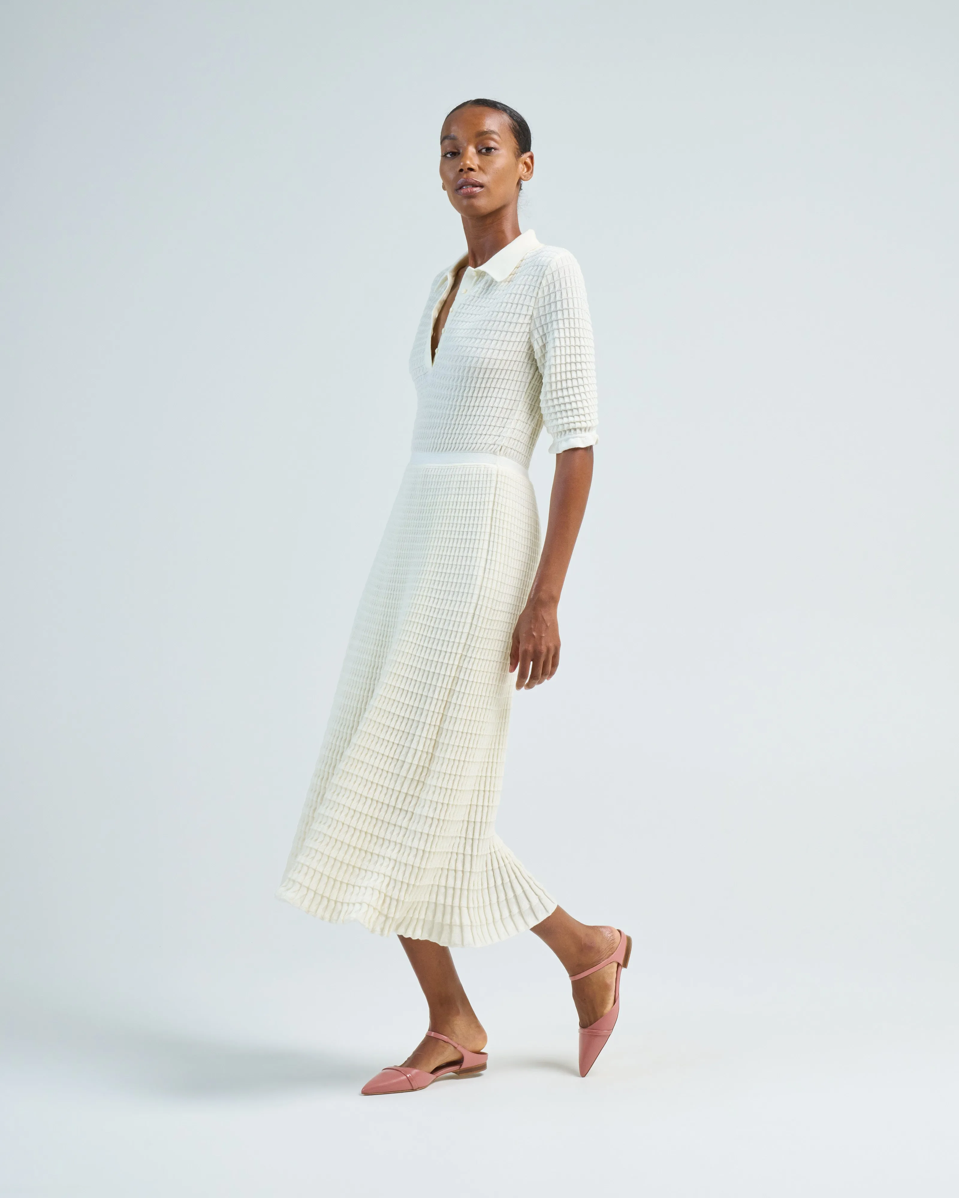 boheme origami knit dress
