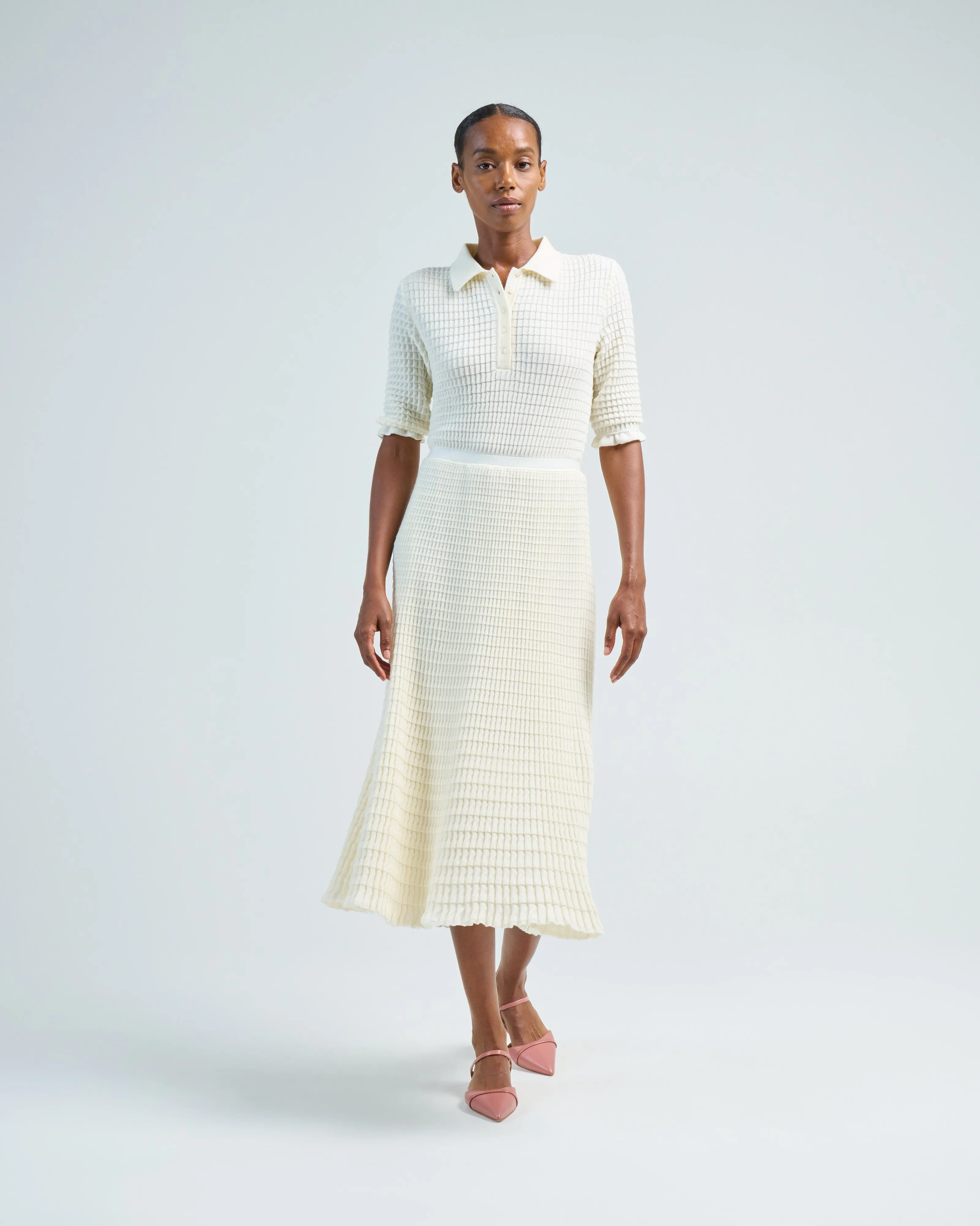 boheme origami knit dress