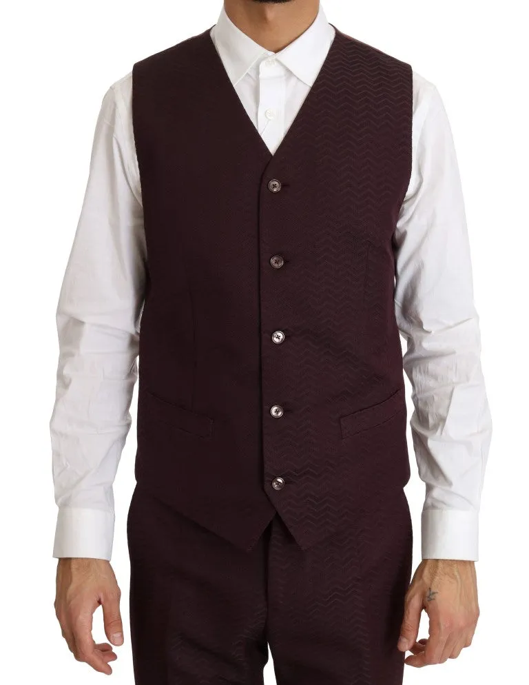 Bordeaux Slim 3 Piece Double Breasted Suit