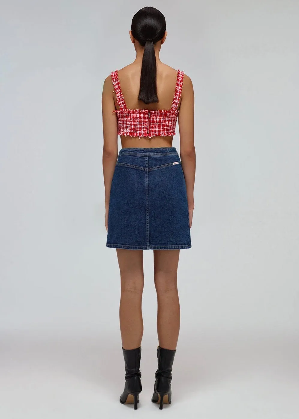 Boucle Crop Top (Red)