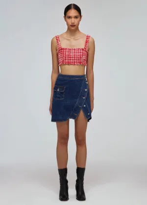 Boucle Crop Top (Red)