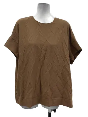 Brown Round Neck Blouse OSN