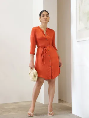 Button Down Mini Shirt Dress