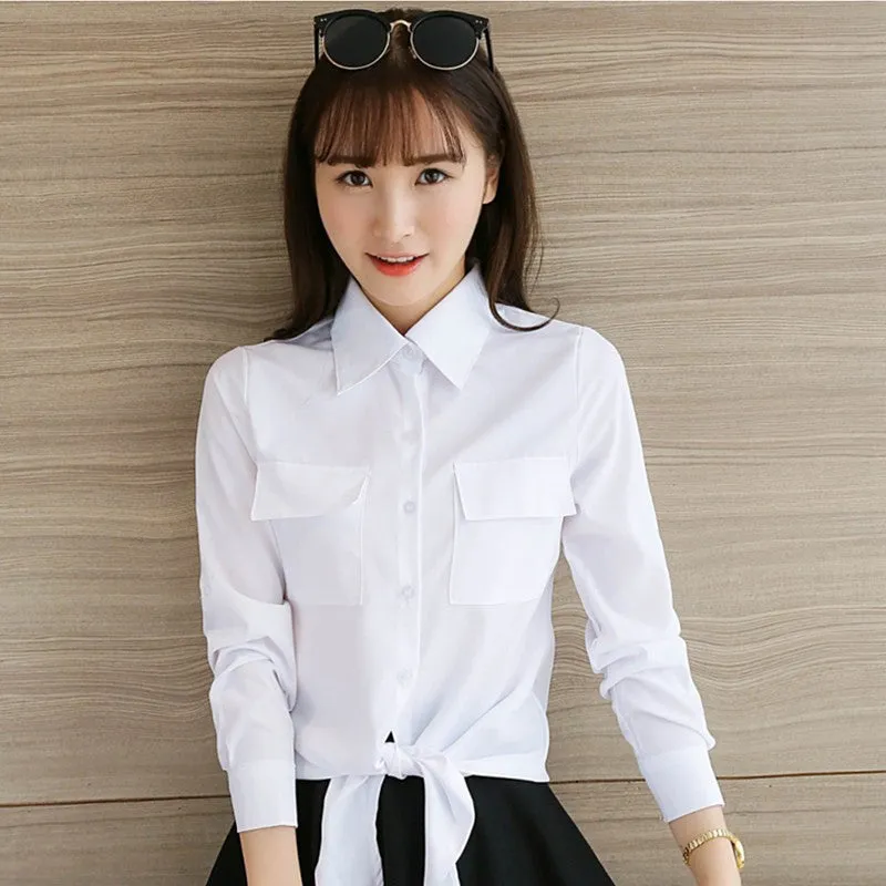 Chiffon Blouse Shirts Women Tops Plus Size Women Clothing White Lace Blouses
