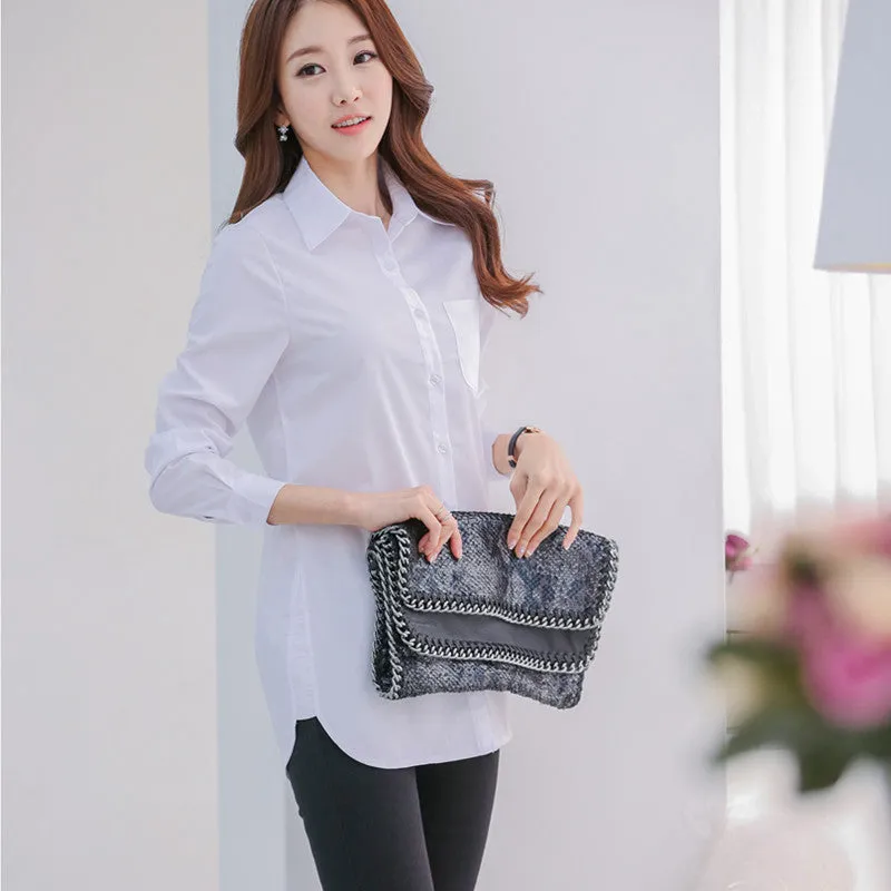 Chiffon Blouse Shirts Women Tops Plus Size Women Clothing White Lace Blouses