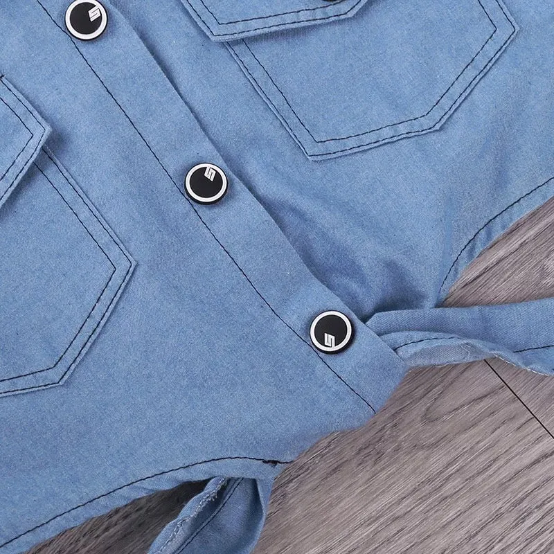Denim with Polka Dress