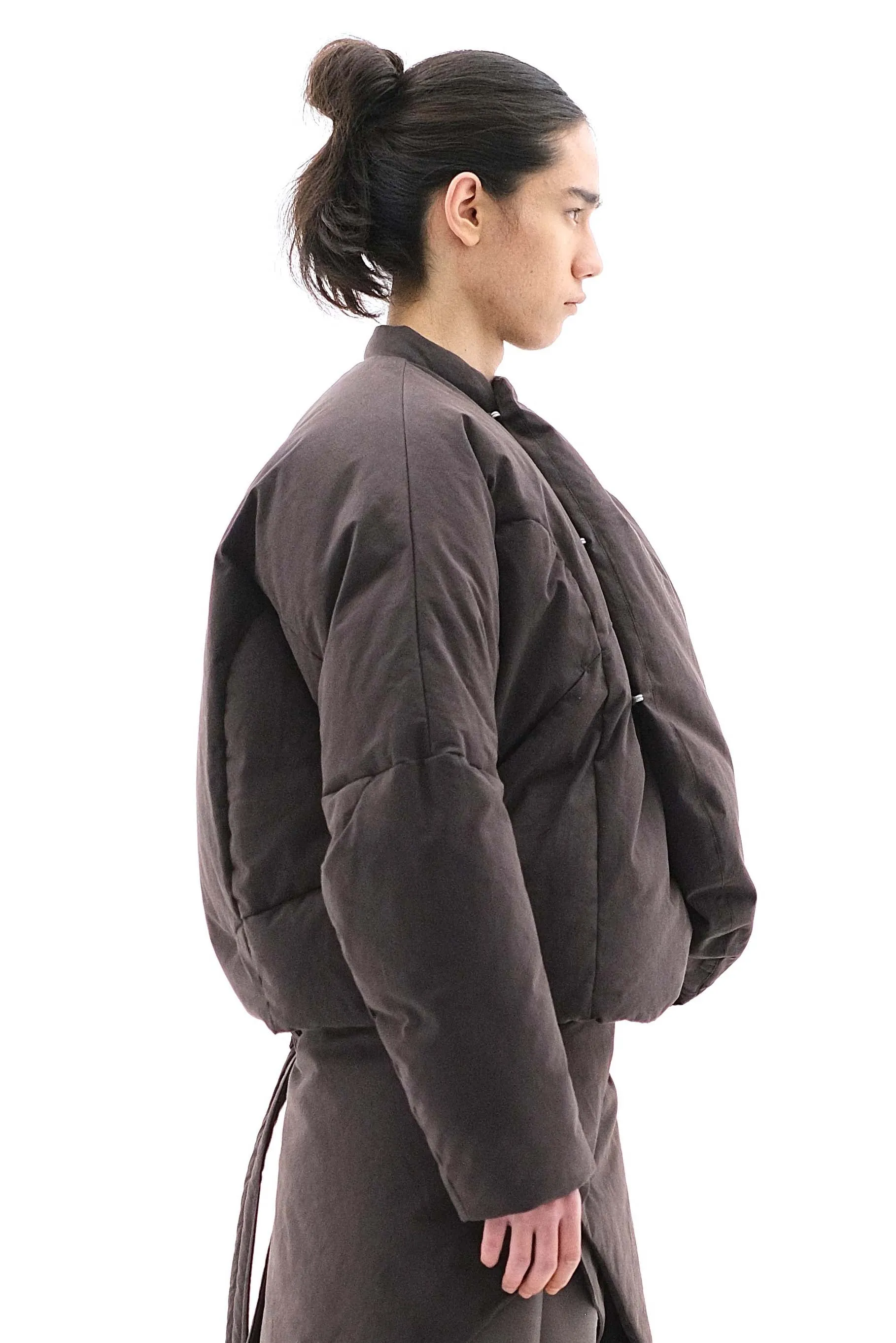 Dropped Down Coat Grey