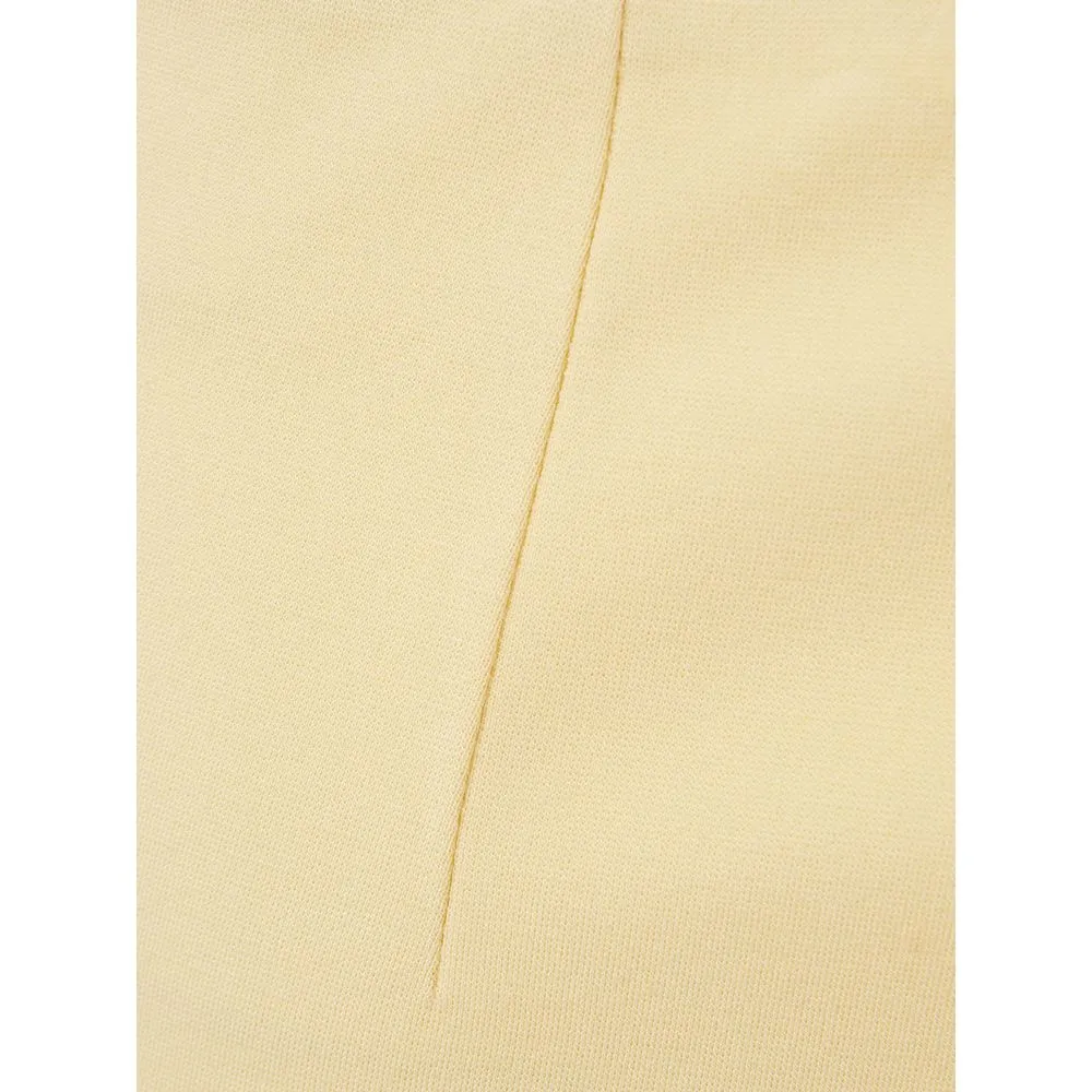 Elegant Yellow Viscose Skirt for Women