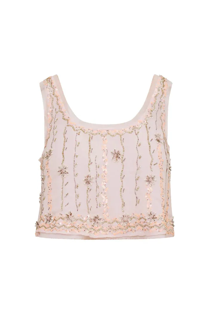Ensor Embellished Crop Top - Lilac