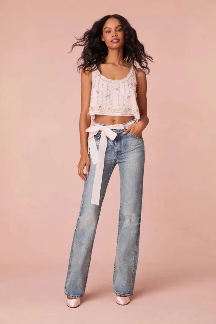 Ensor Embellished Crop Top - Lilac