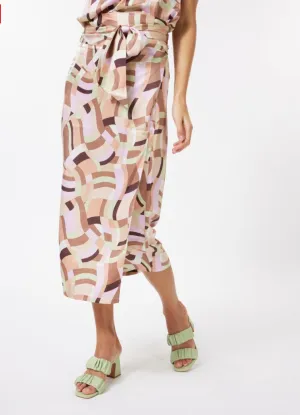 Esqualo Skirt Overlap Geometric Print