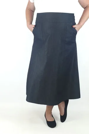Essaye by Surface Art denim midi skirt size XL