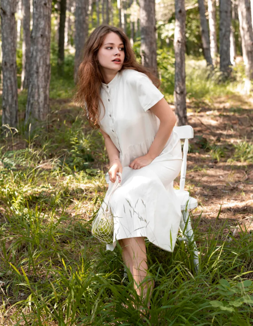Ethereal Whisper White Dress - A Vision of Flowing Elegance