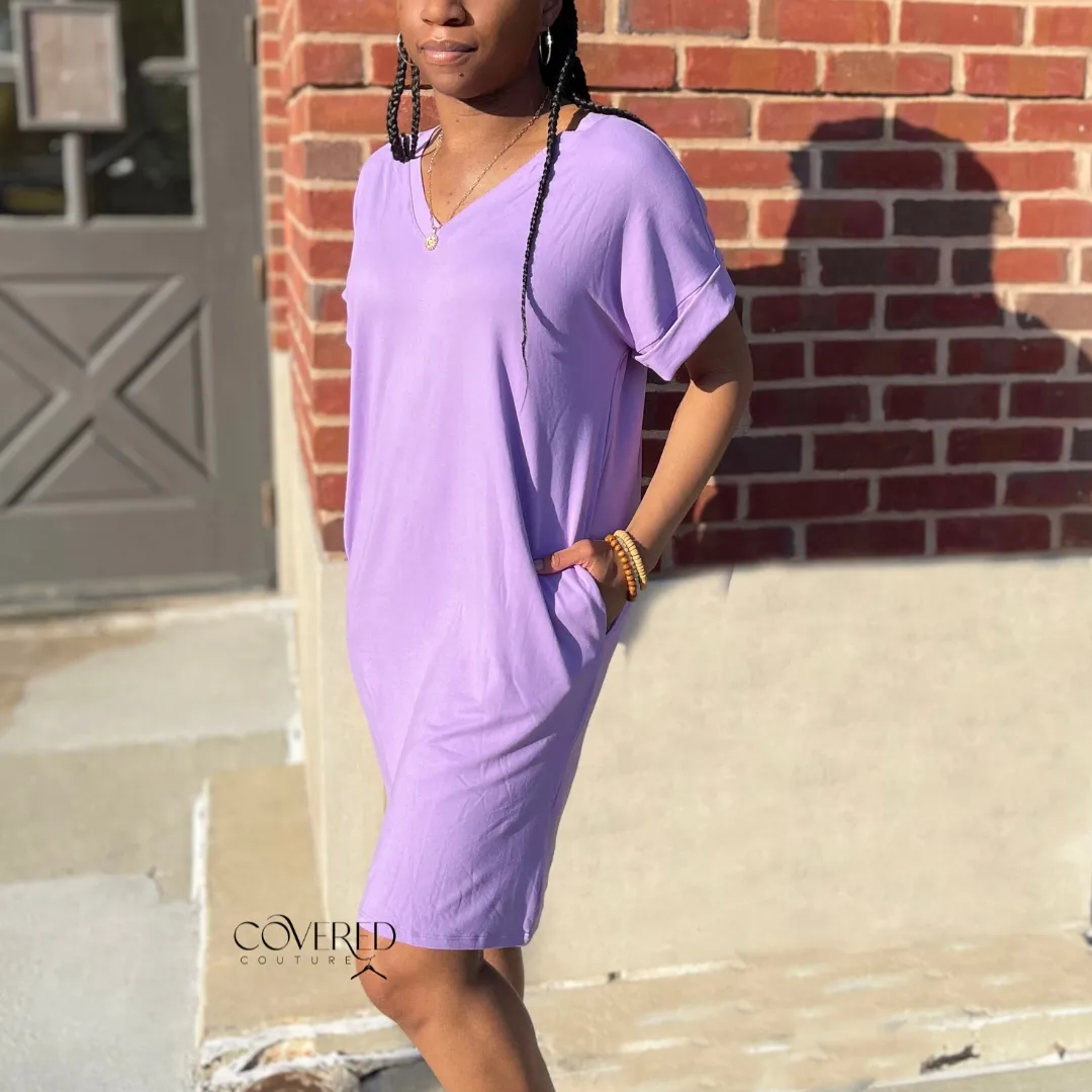 Everyday T-Shirt Dress Lavender