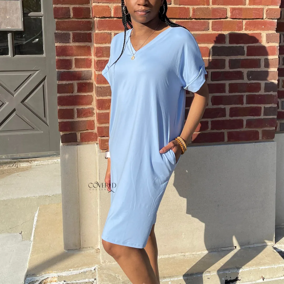 Everyday T-Shirt Dress Spring Blue