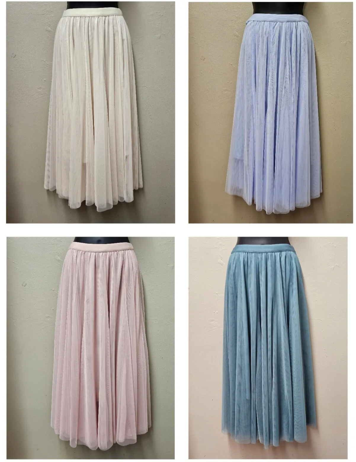 FINAL SALE WAS $59.99  4 Color Ways - Elegant Long Tulle Skirt