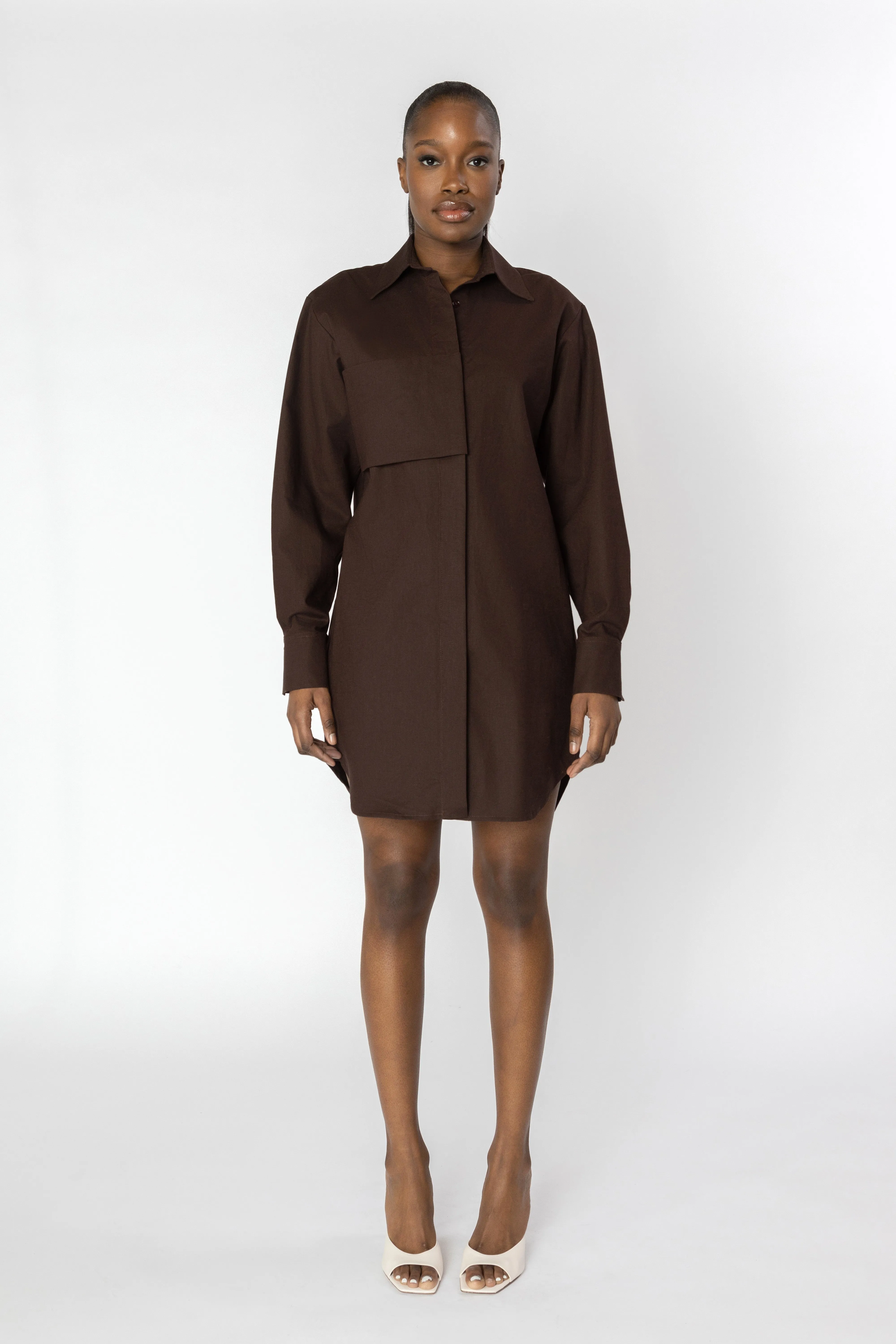 FREYA Oversized Concealed Pocket Shirt